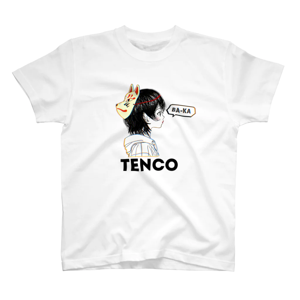 TENCO shopのTENCOちゃん（黒ロゴ） Regular Fit T-Shirt