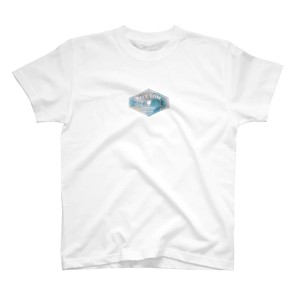 blue.  のBlue Rose | wavy blue  Regular Fit T-Shirt