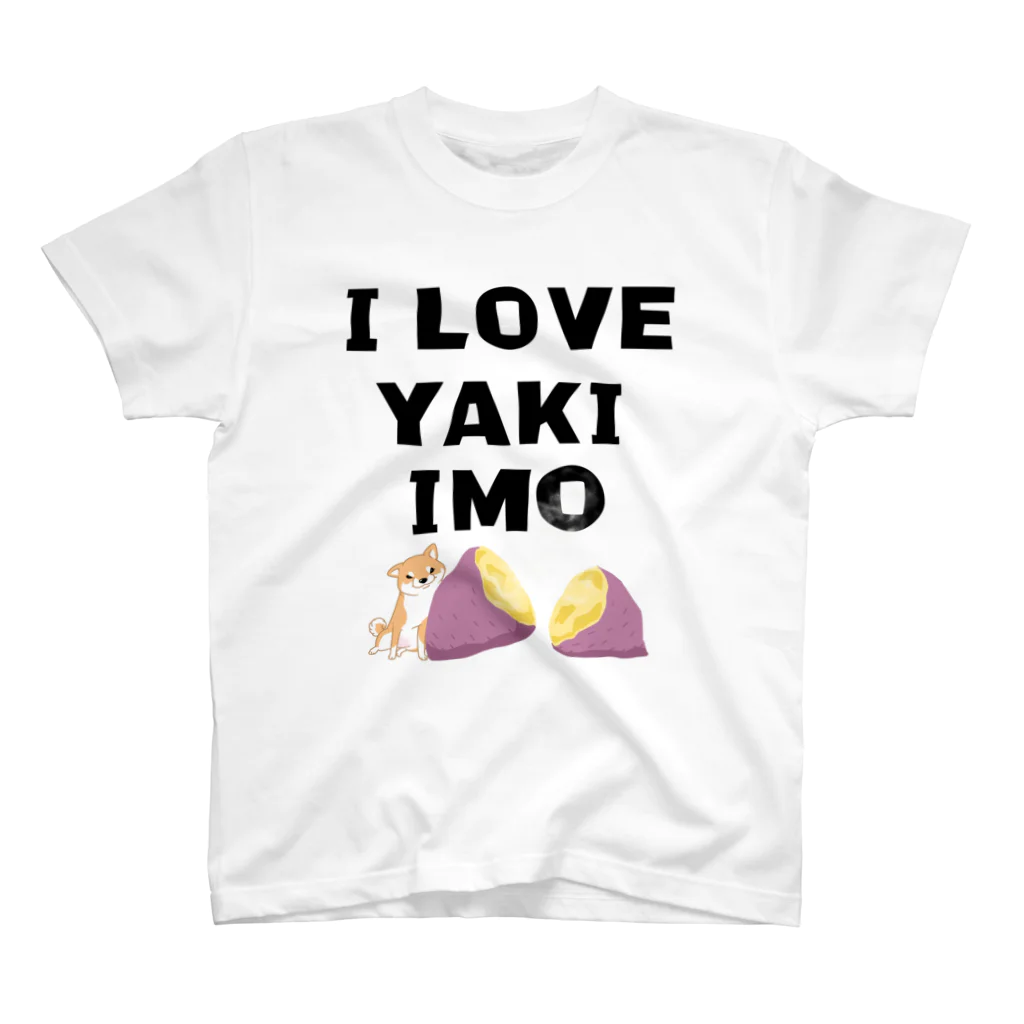 真希ナルセ（マキナル）のI LOVE YAKIIMO（赤柴） Regular Fit T-Shirt