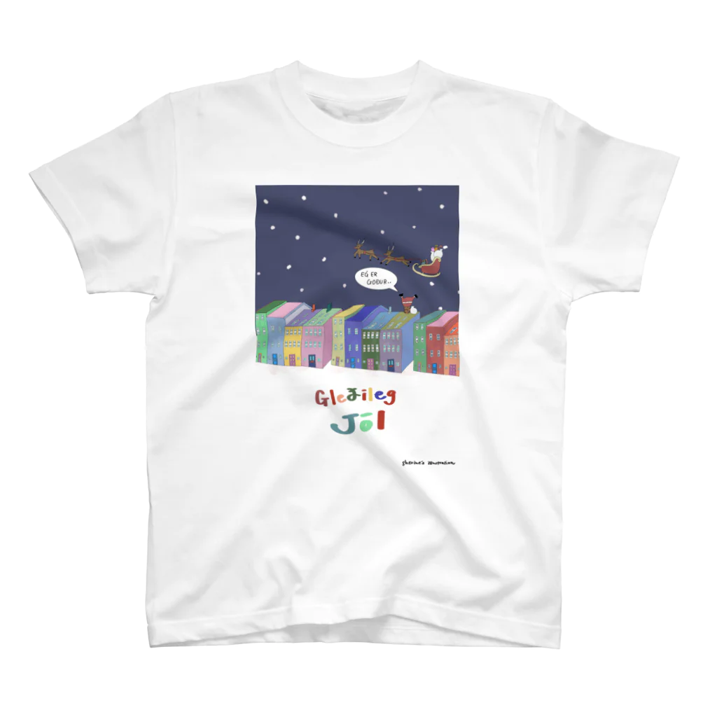 Sherine's illustrationの太ったサンタさん Regular Fit T-Shirt