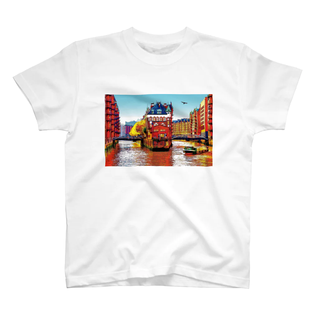 GALLERY misutawoのドイツ ハンブルクの倉庫街 Regular Fit T-Shirt