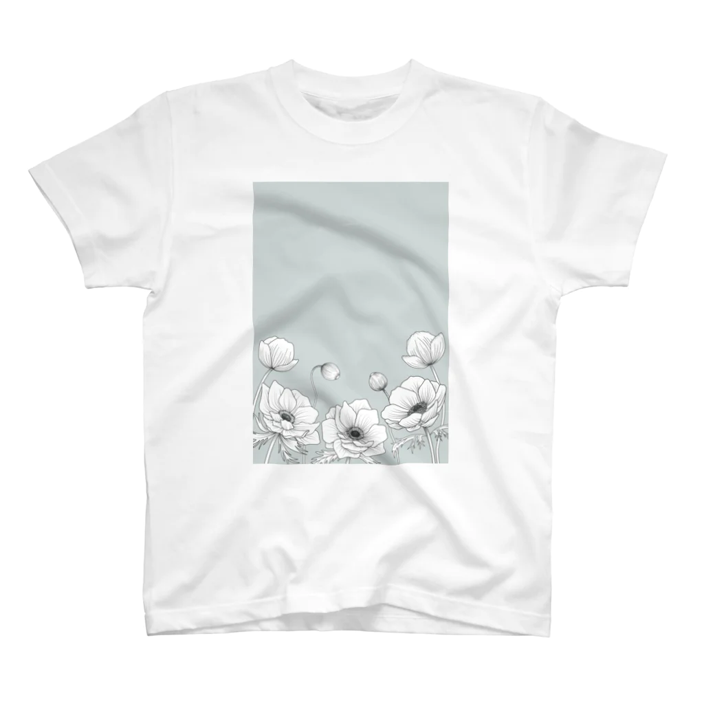 Mana Design Storeのアネモネのボタニカルデザイン スタンダードTシャツ