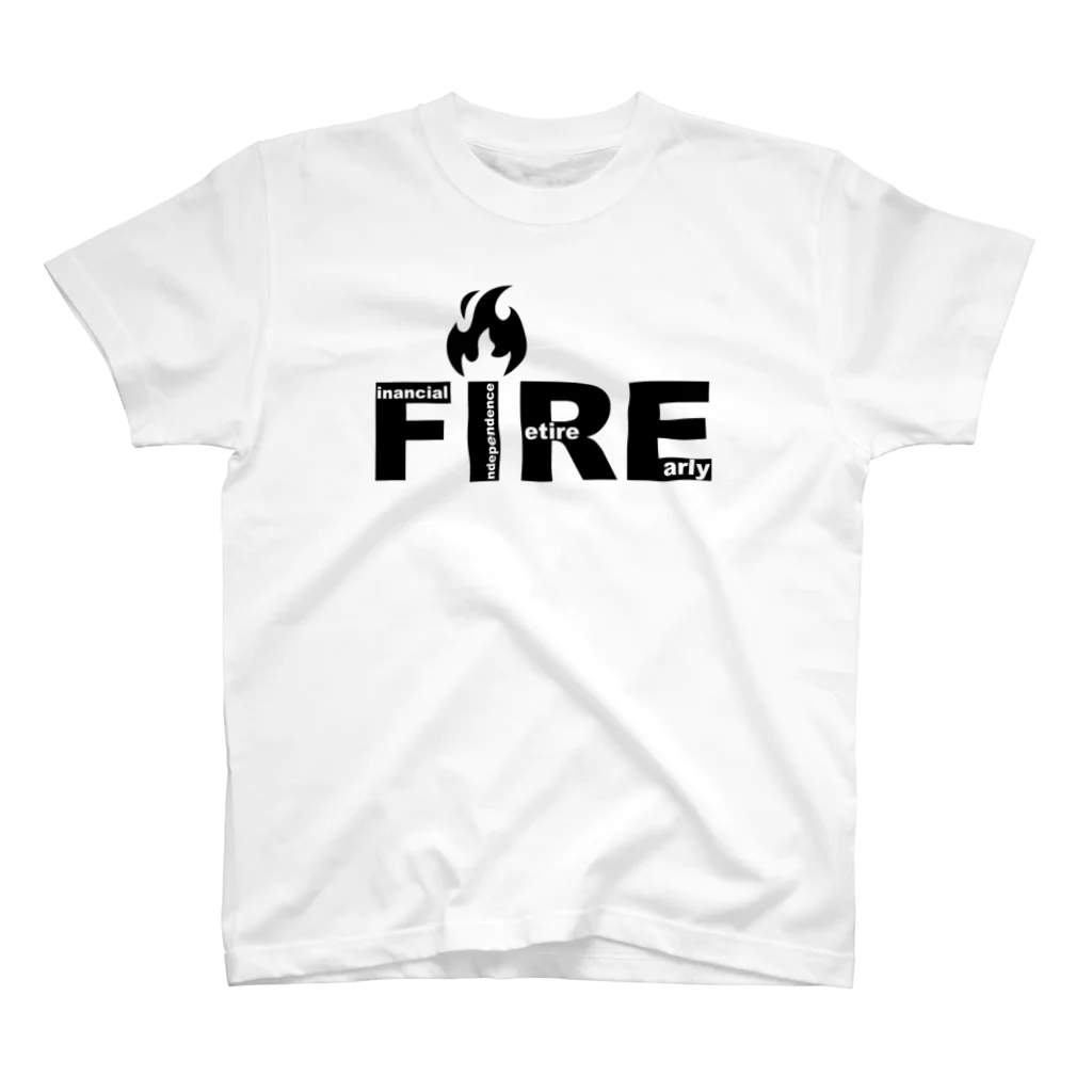 ニポトレ本舗☆投資家とトレーダーに捧ぐのFIRE＊炎じゃない方（燃えてるけども） スタンダードTシャツ