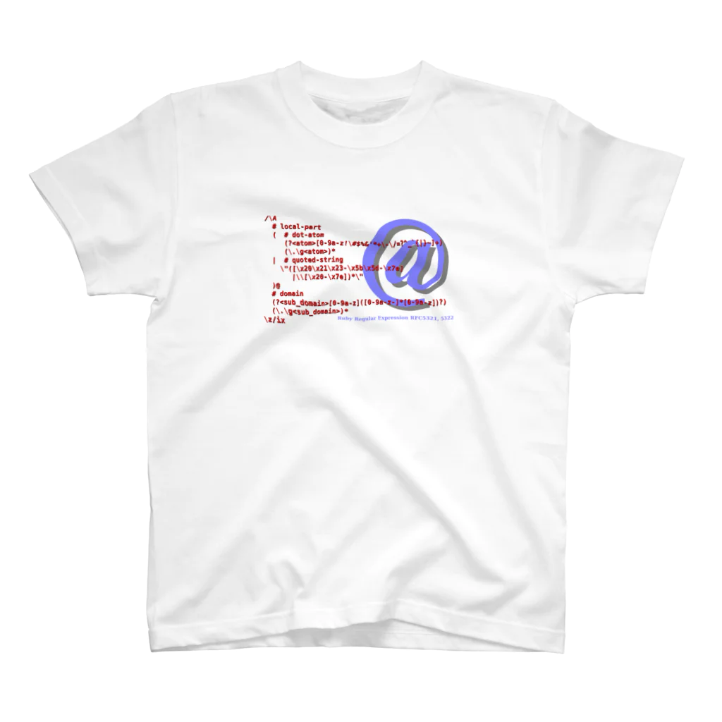 とみたまさひろのメールアドレス正規表現 1.0.1 Regular Fit T-Shirt