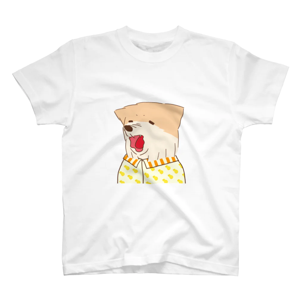 たにしだんごのあくび犬 スタンダードTシャツ