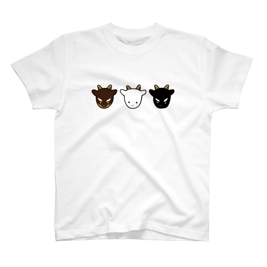 げんじぃの吉がけ牧場 / 76歳のヤギ飼いのヤギの三姉妹（正面・背面） 티셔츠