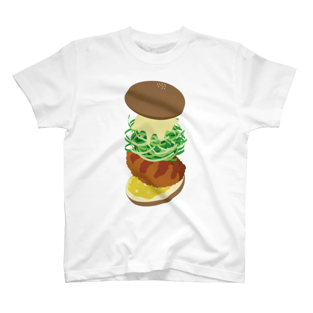 AWESOME HAMBURGERのロースカツバーガー スタンダードTシャツ