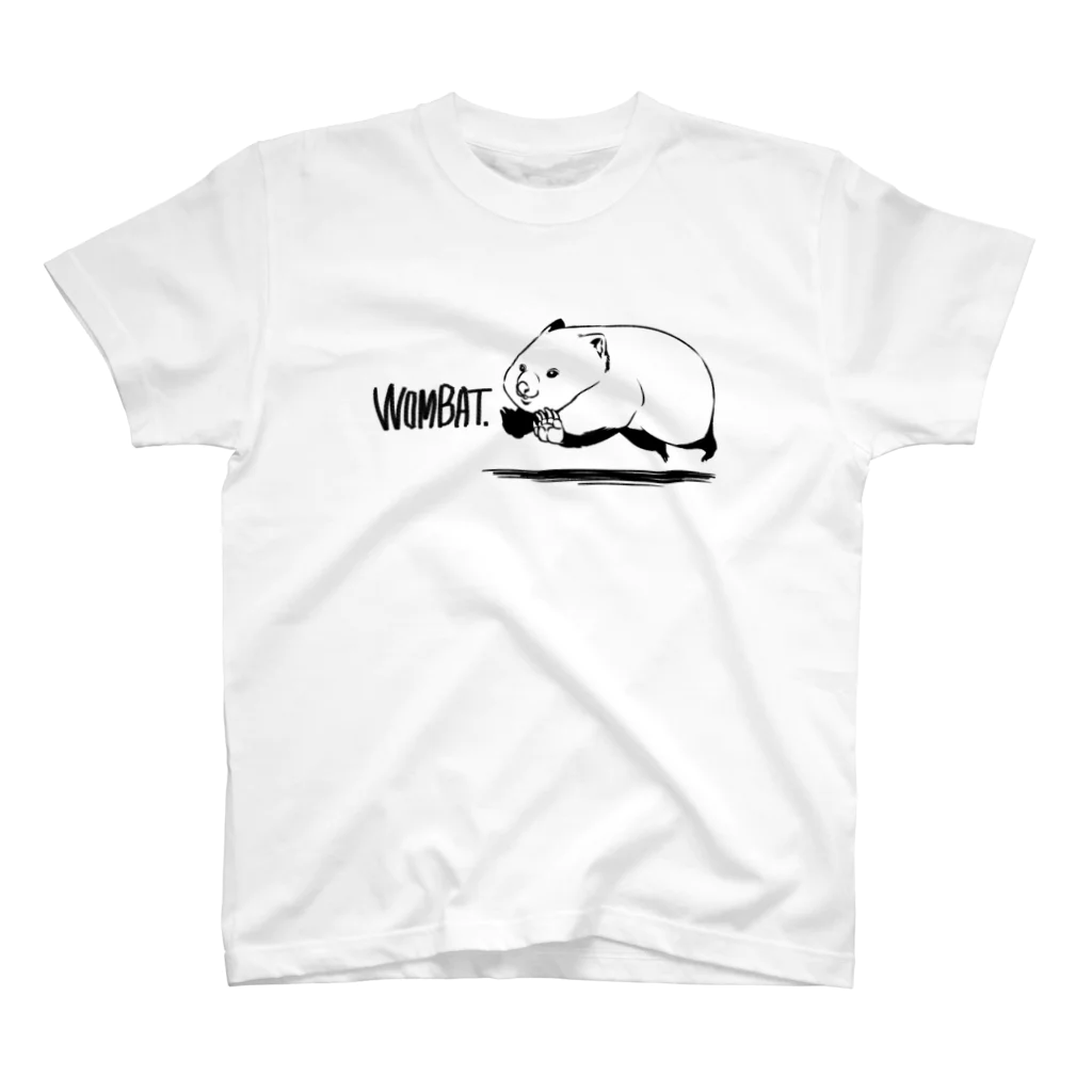 mel-wombatの駆けるウォンバットTシャツ Regular Fit T-Shirt