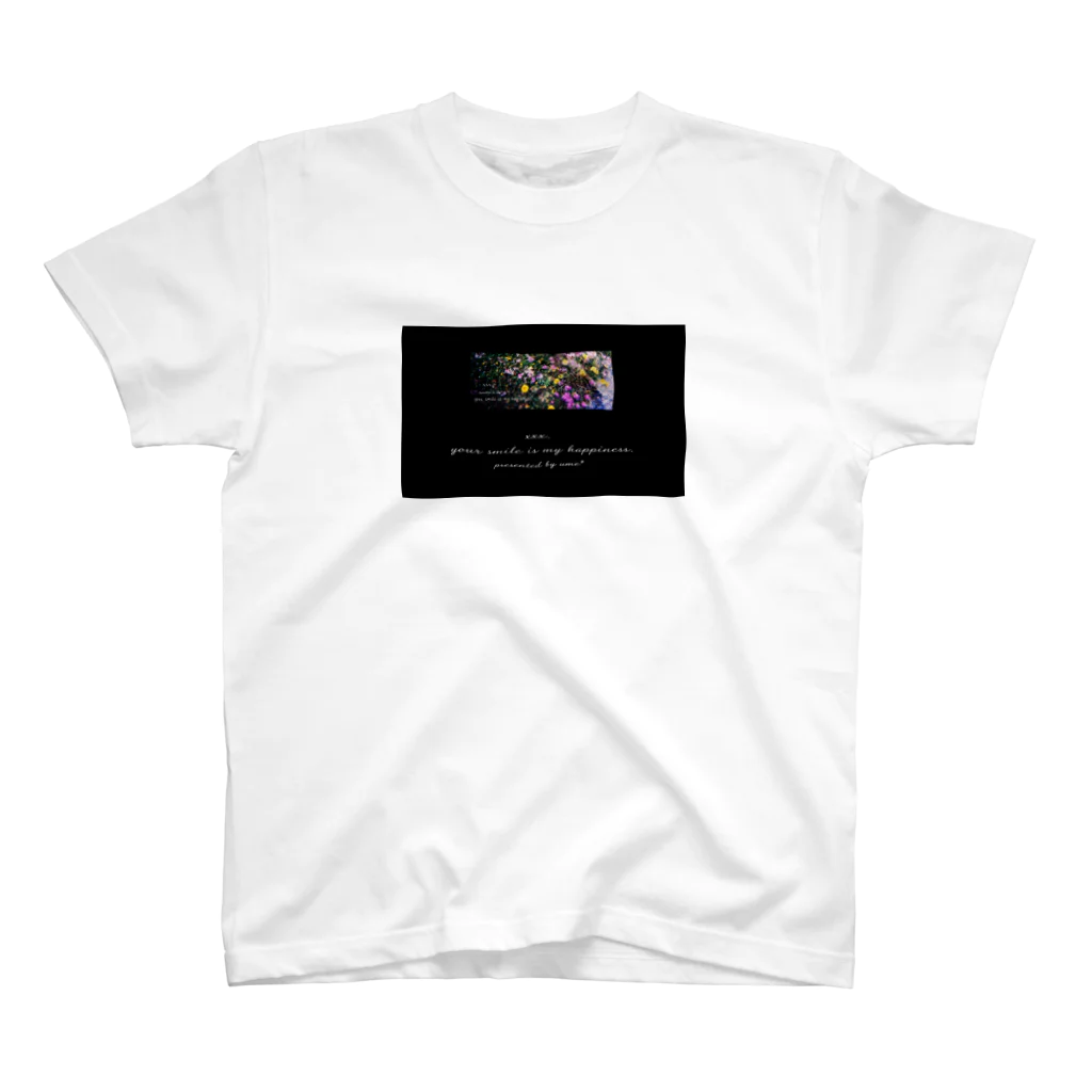 xxx。のxxx. logo flower black Regular Fit T-Shirt