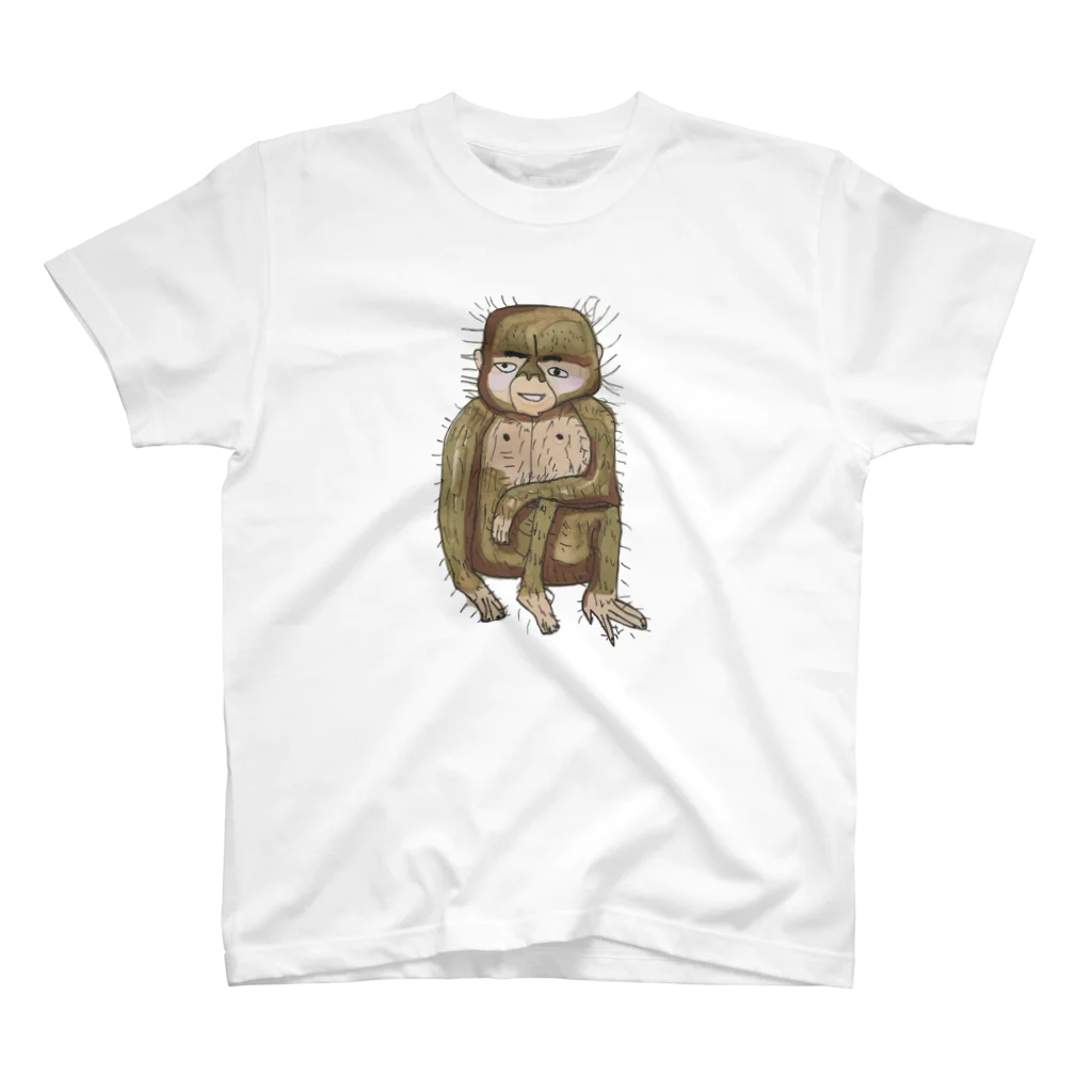 アキタ屋 #ダンボールアート✂︎の猿すぎるサル Regular Fit T-Shirt