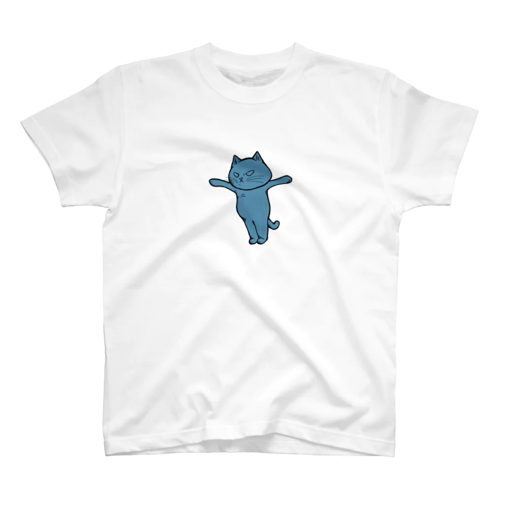 TAKE-TONの高飛び込み猫 DIVE  スタンダードTシャツ