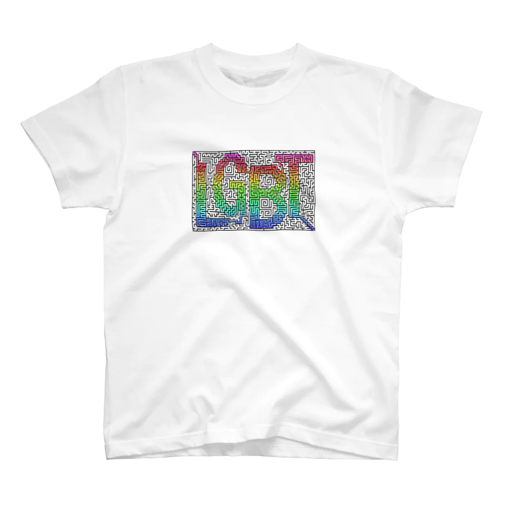 MP0制作の迷路でLGBT（レインボー） スタンダードTシャツ