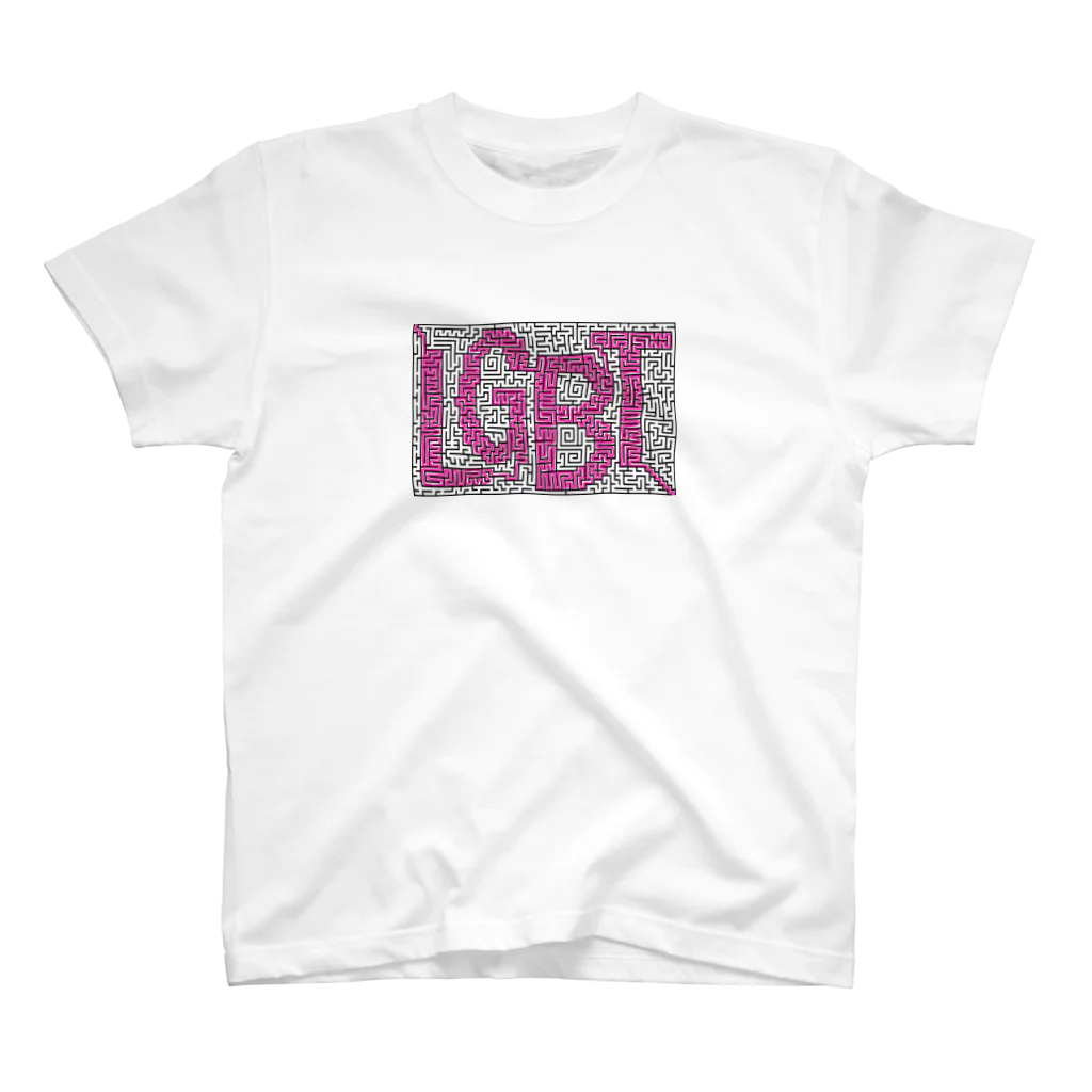 MP0制作の迷路でLGBT（ピンク） Regular Fit T-Shirt