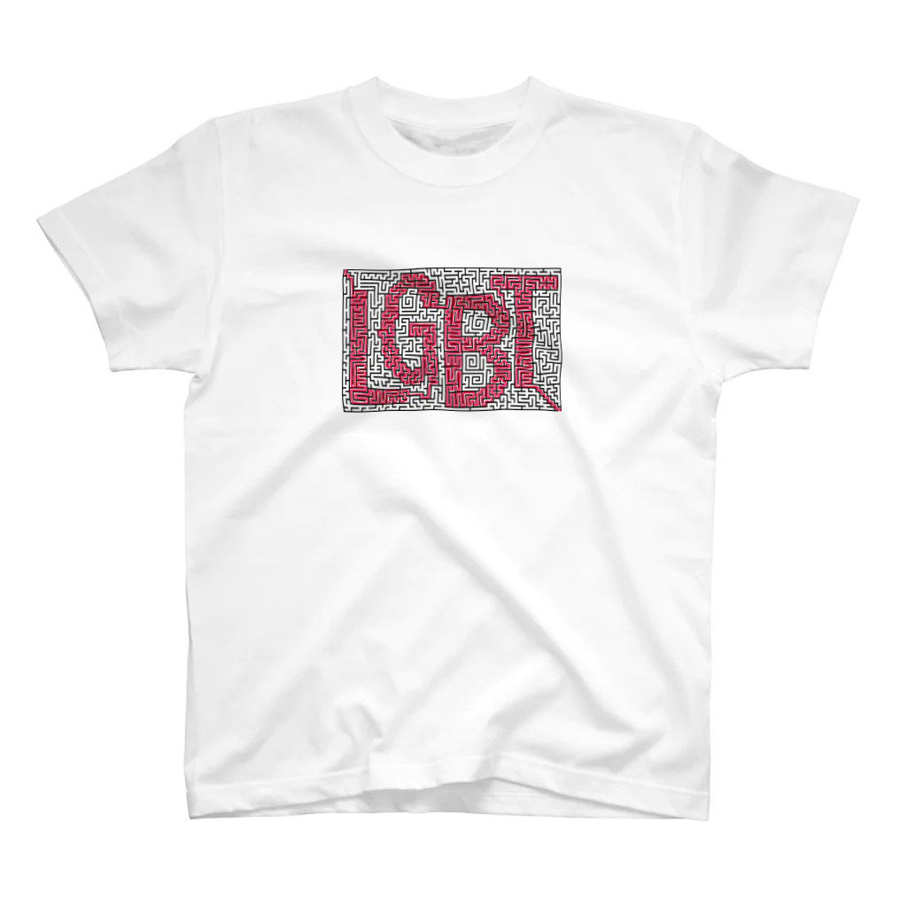 MP0制作の迷路でLGBT（赤） スタンダードTシャツ