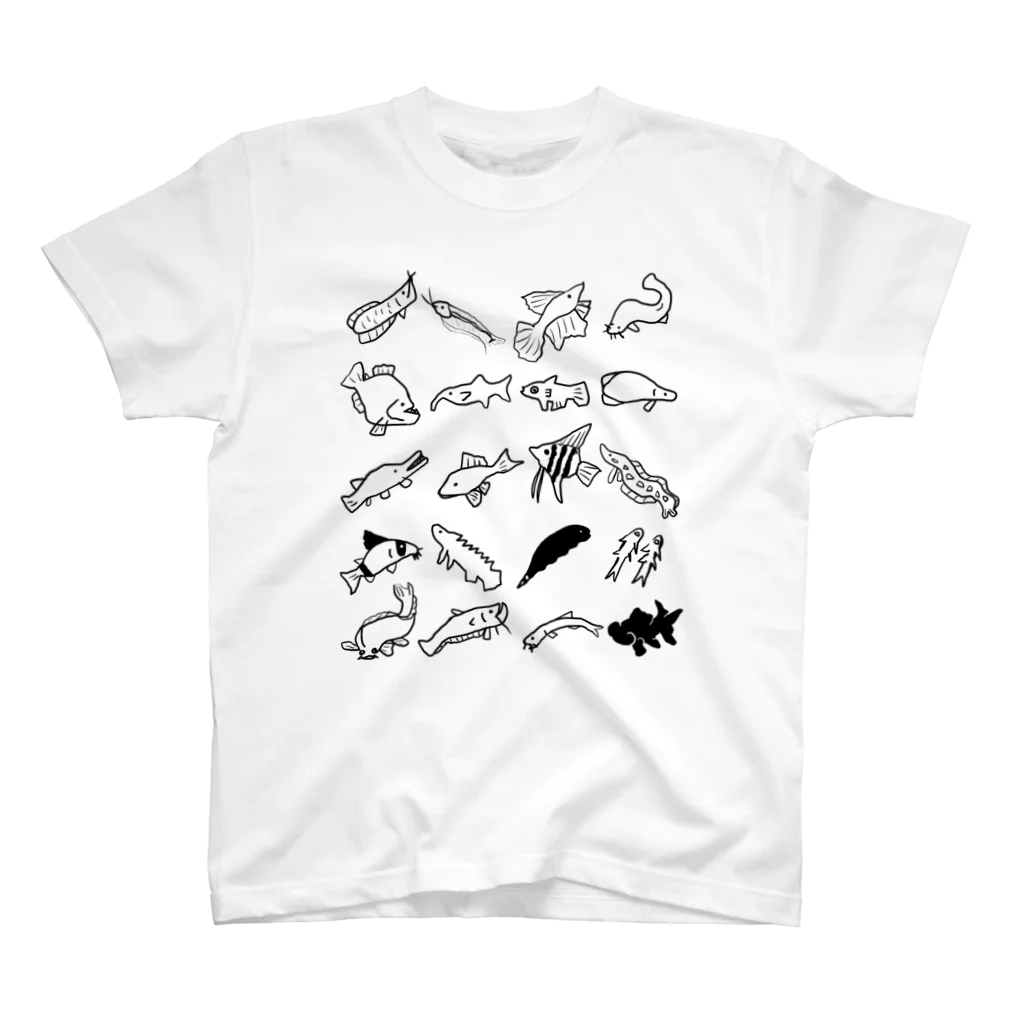 いきものや のの(本館)の淡水魚整列 スタンダードTシャツ