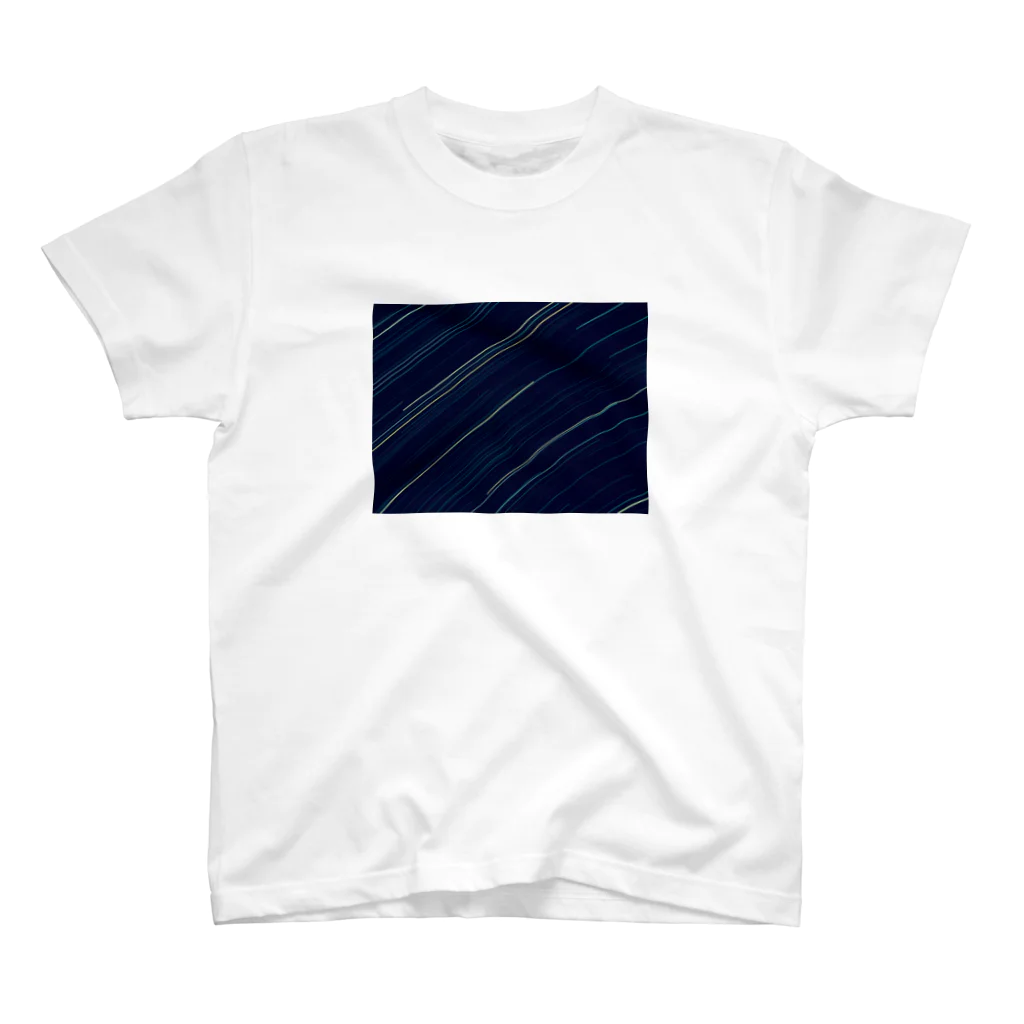 さかなのStar trail Regular Fit T-Shirt