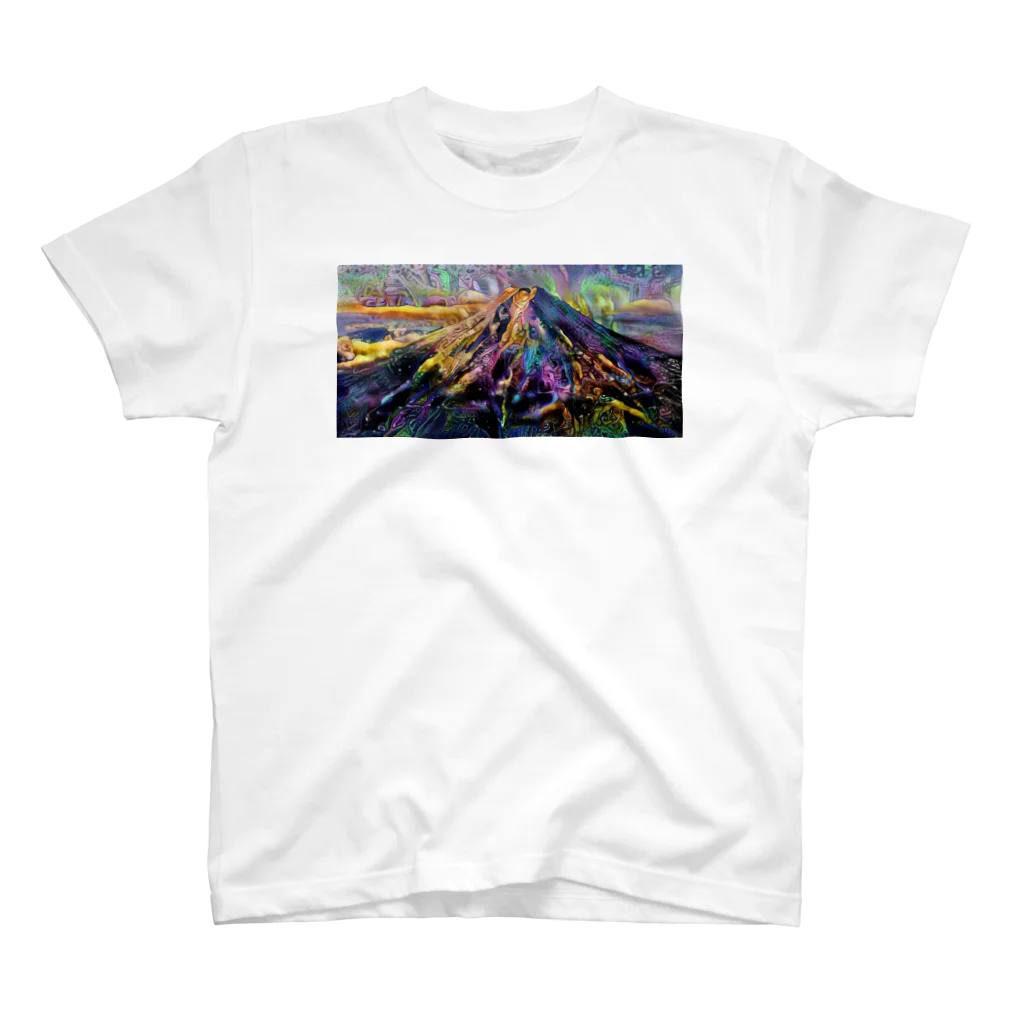 お遊びSHOPのサイケデリック富士山 スタンダードTシャツ