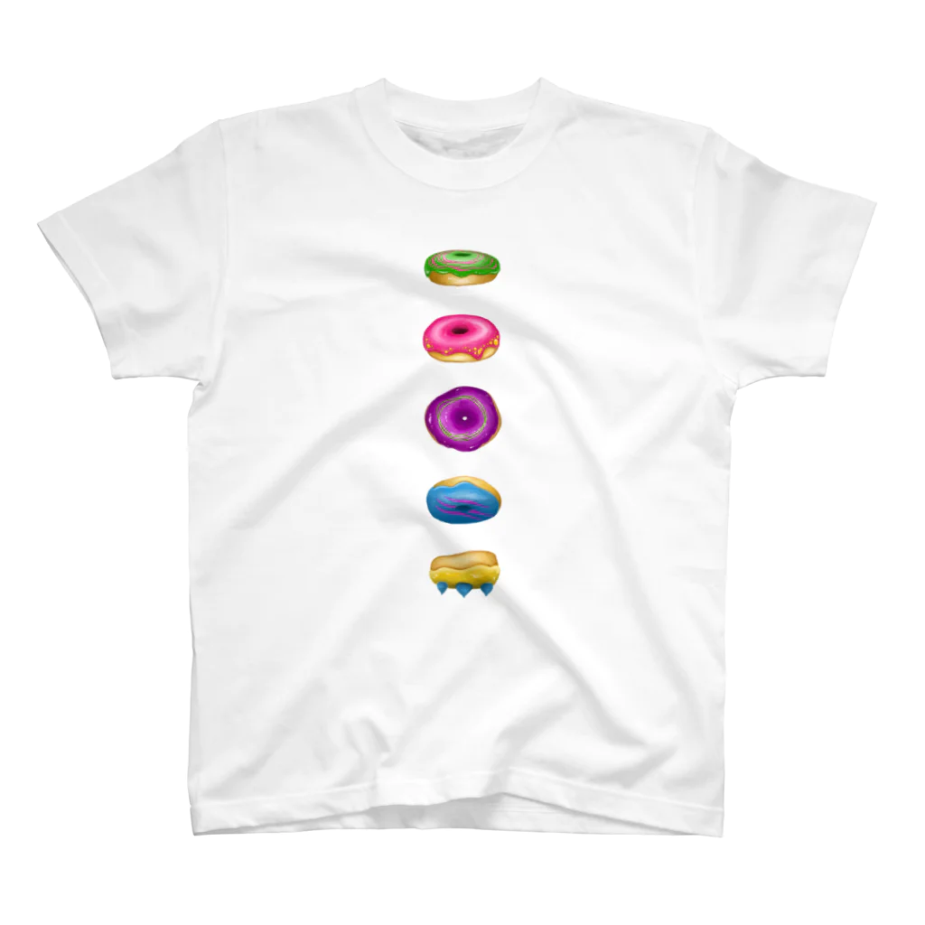 psychodoughnutsのfallingdonuts スタンダードTシャツ