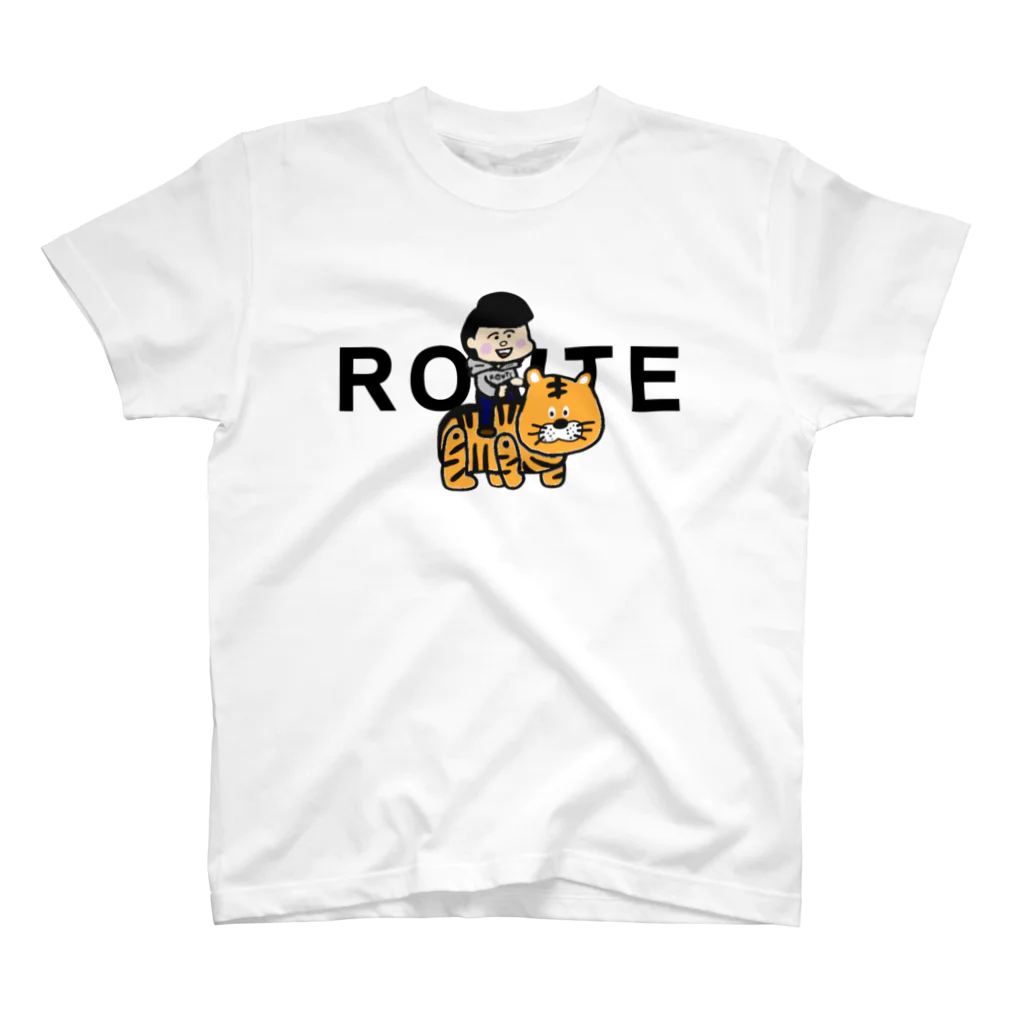 ROUTEのトラ＆ROUTEくん スタンダードTシャツ