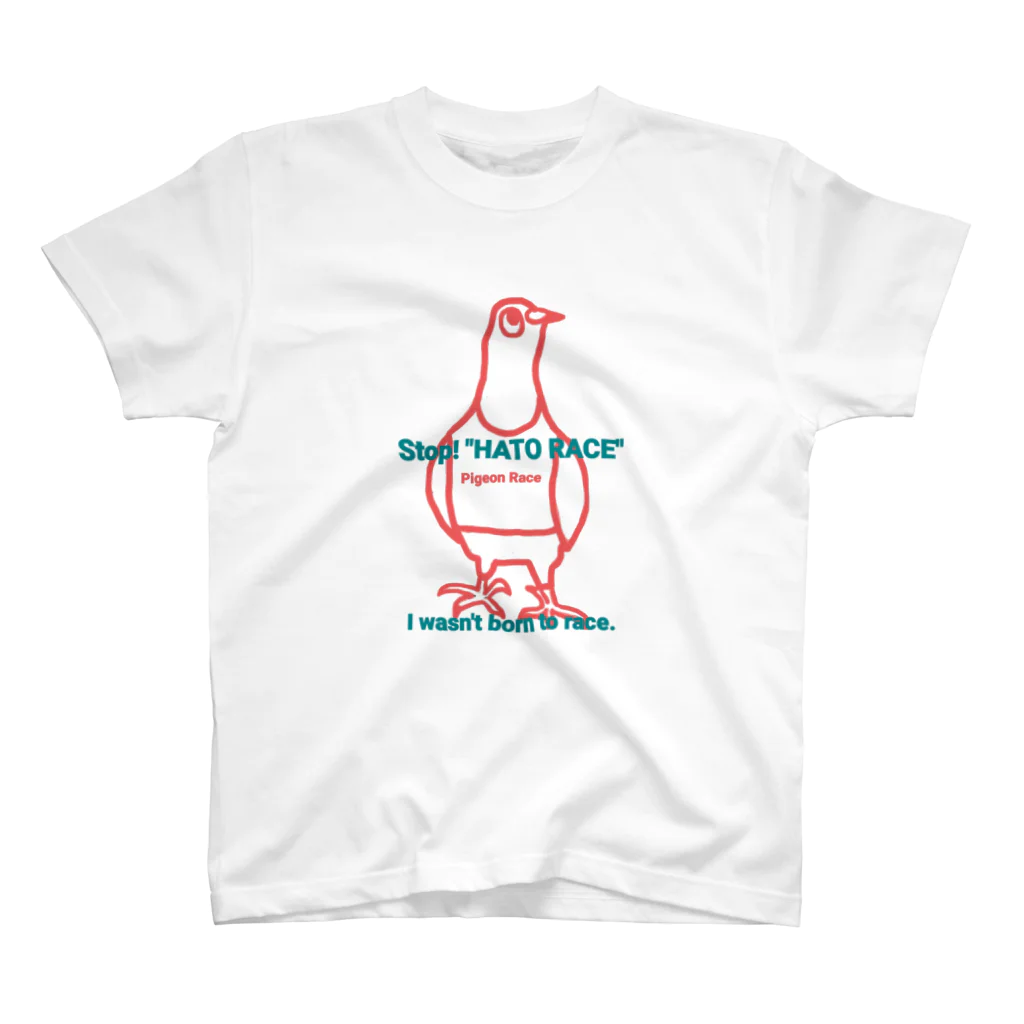 opmarumaの鳩をレースに使わないで　シルエット Regular Fit T-Shirt