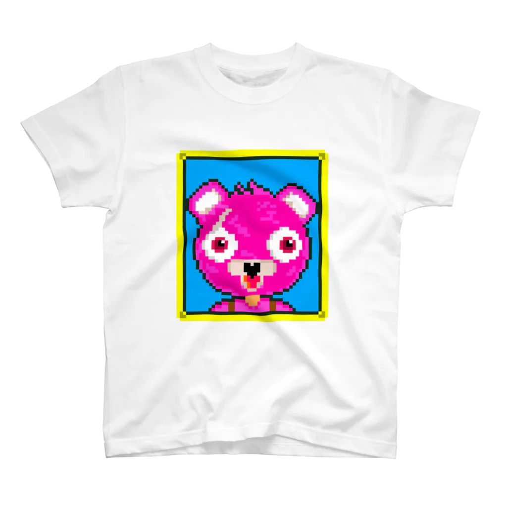 Cartoon☆style☆Fortniteのピンクのくまちゃんドット絵 Regular Fit T-Shirt