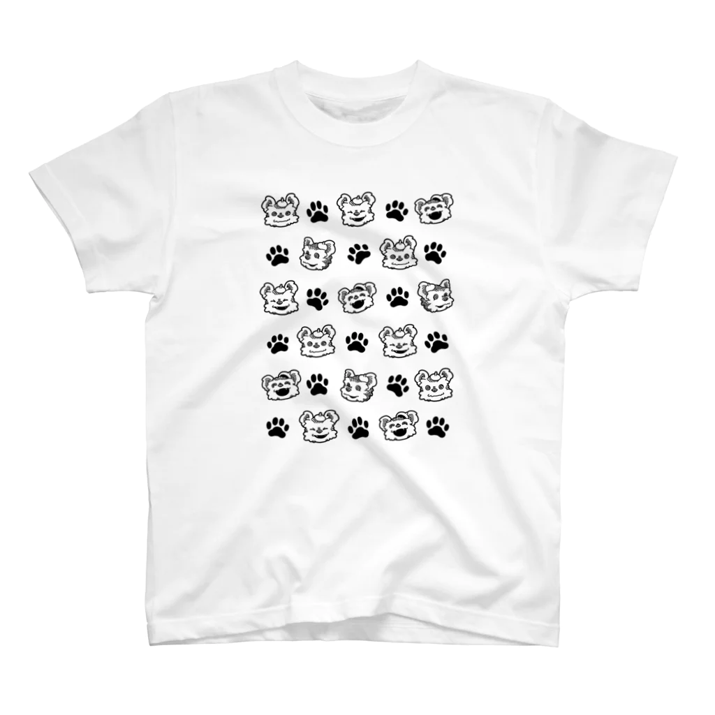 5mario shopのイヌ&足跡 Regular Fit T-Shirt
