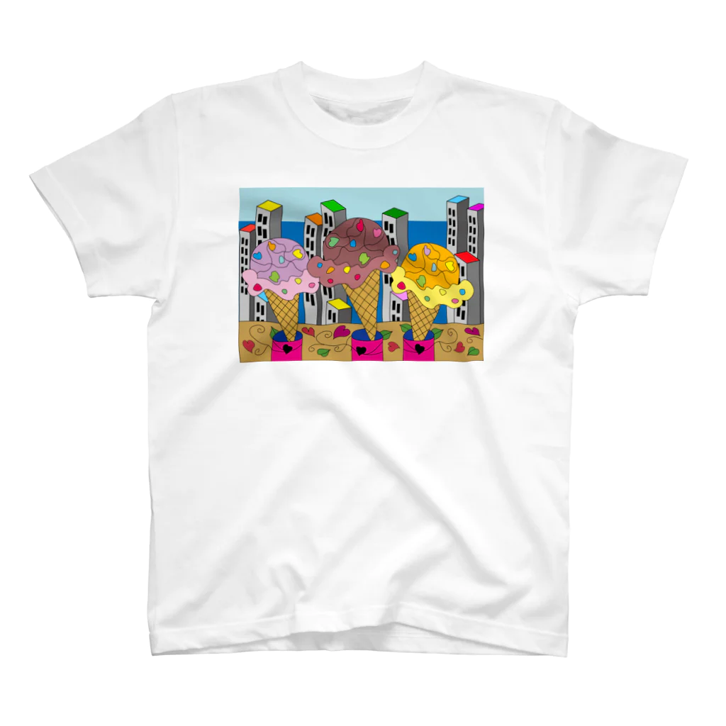 Blupiggの踊るアイスクリームB スタンダードTシャツ