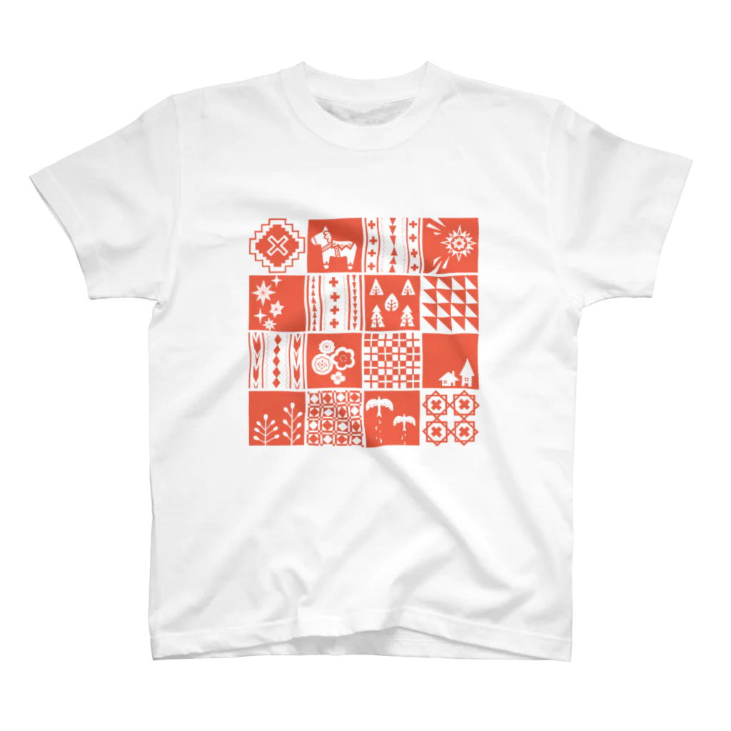 Cicogna（チコーニャ）のpatchwork(pink) スタンダードTシャツ