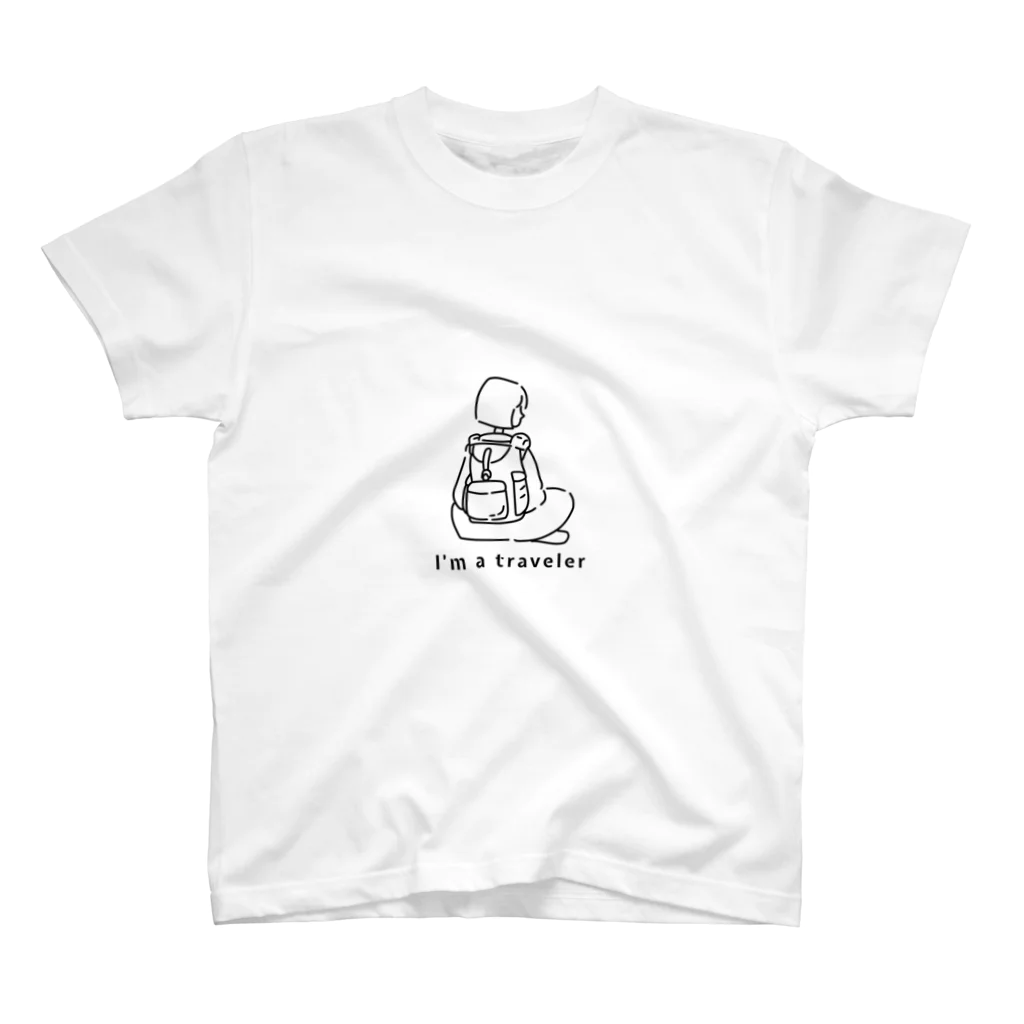 音のバックパックの女の子 スタンダードTシャツ