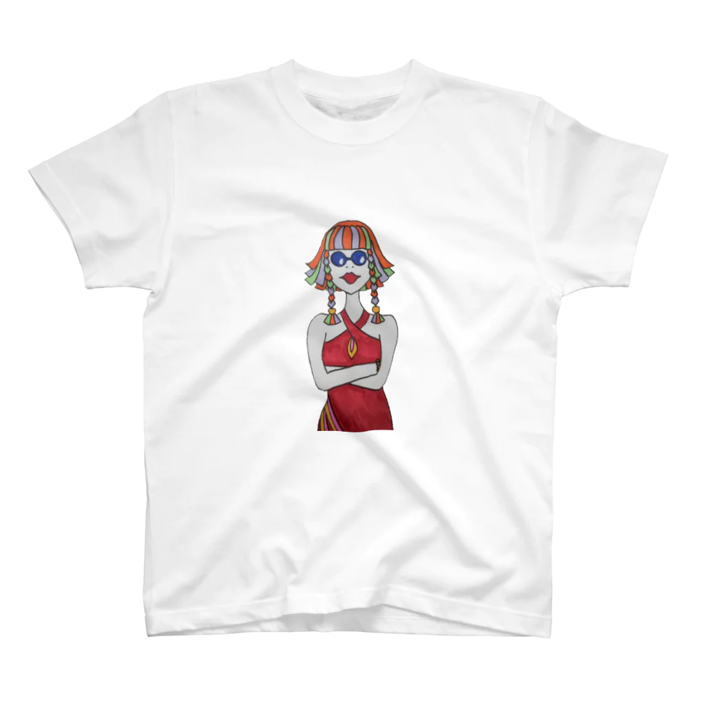 S2ショップのColorful Hair Woman No.3 Regular Fit T-Shirt