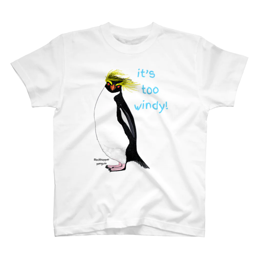 LalaHangeulのRockhopper penguin　(イワトビペンギン) スタンダードTシャツ