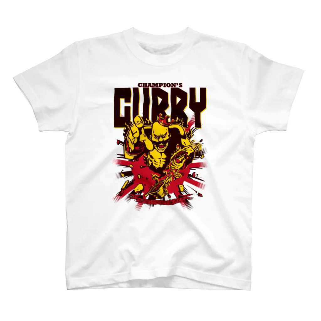 チャンピオンカレー＠SUZURI店のChampion's Curry×KENTOO "COMIC" Regular Fit T-Shirt