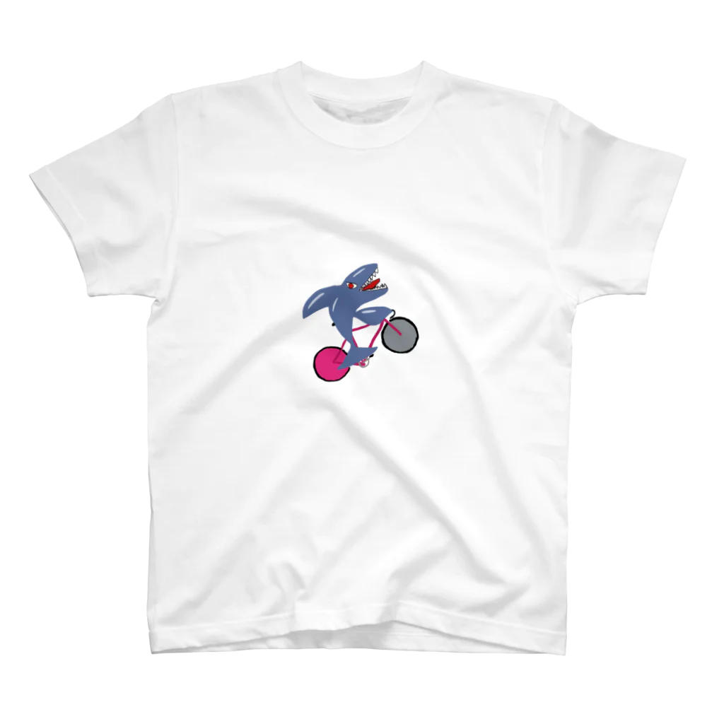 自転車好きの絵描さんの自転車好きのシャチ スタンダードTシャツ