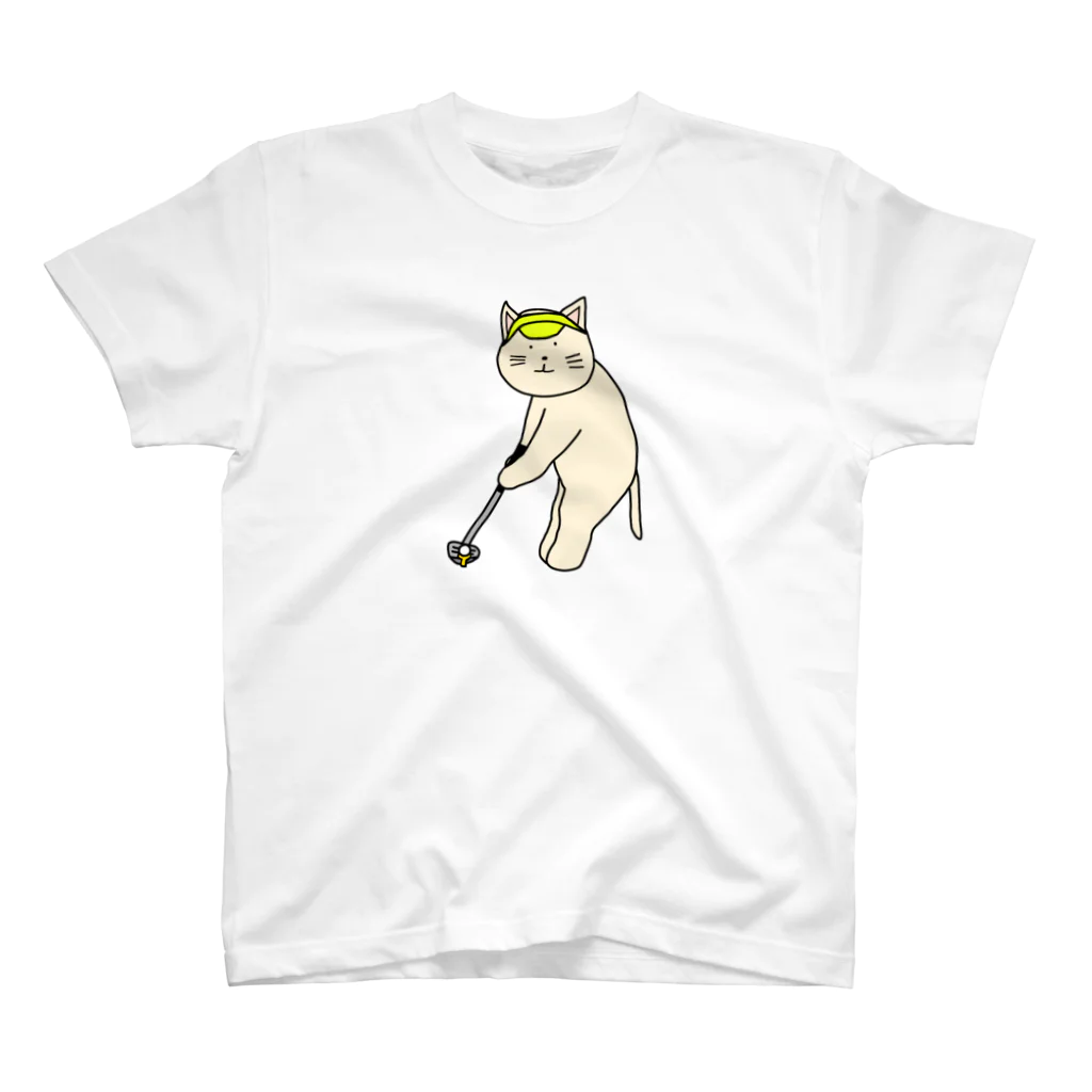 ＋Whimsyのゴルファーねこ スタンダードTシャツ