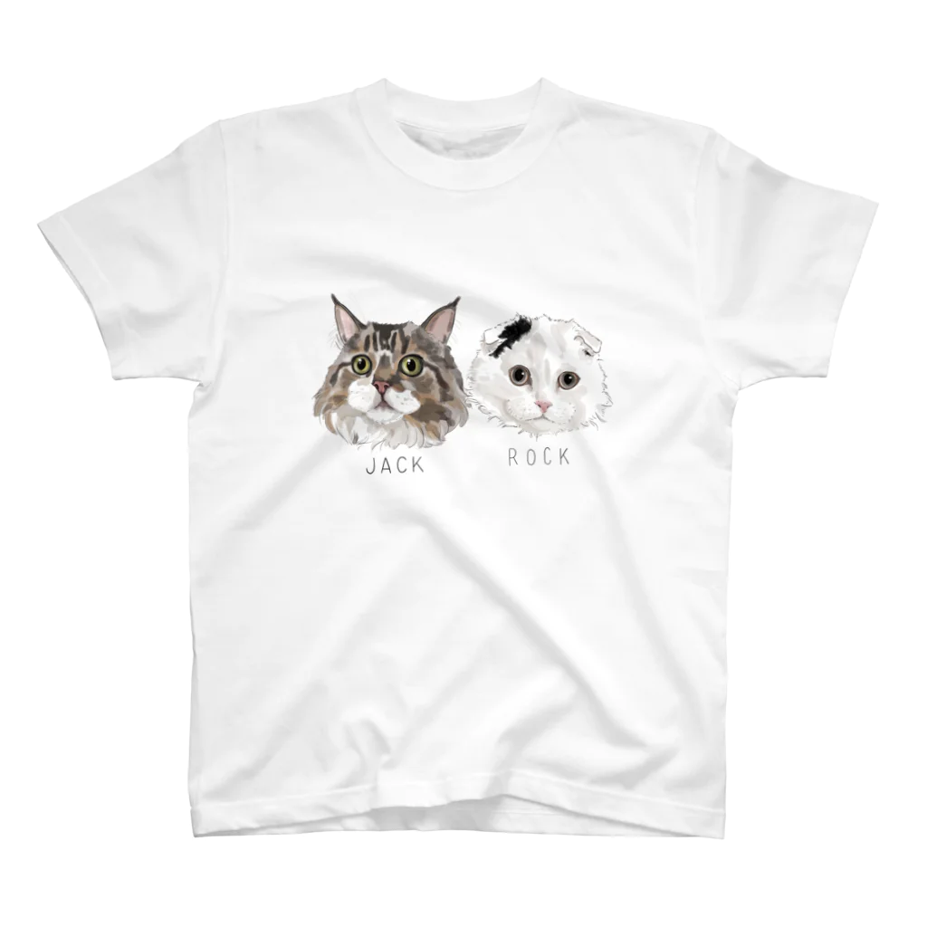 みきぞーん｜保護猫 ミッキー画伯と肉球とおともだちのjack&rock Regular Fit T-Shirt