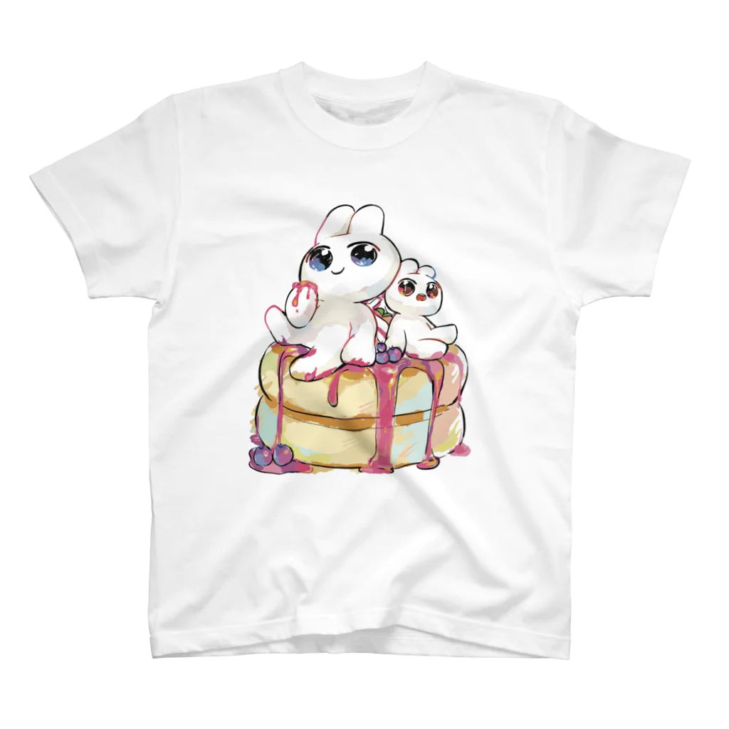 たべごろうさちゃんショップのパンケーキうさちゃん スタンダードTシャツ