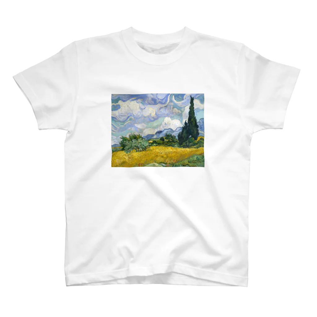 X-Artのゴッホ / 糸杉のある麦畑  Wheat Field with Cypresses (1889) スタンダードTシャツ