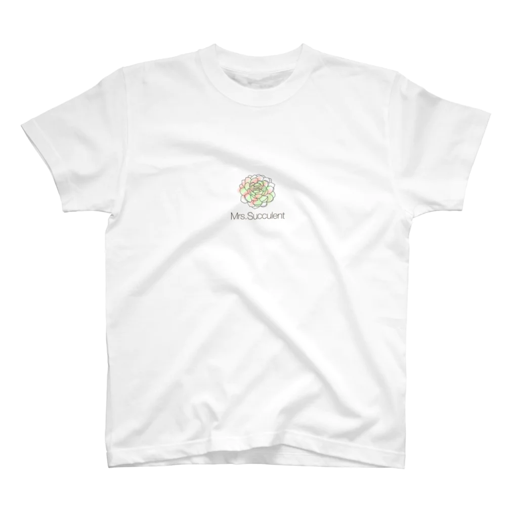 Mrs.Succulentのミセスサキュレントロゴ2 Regular Fit T-Shirt