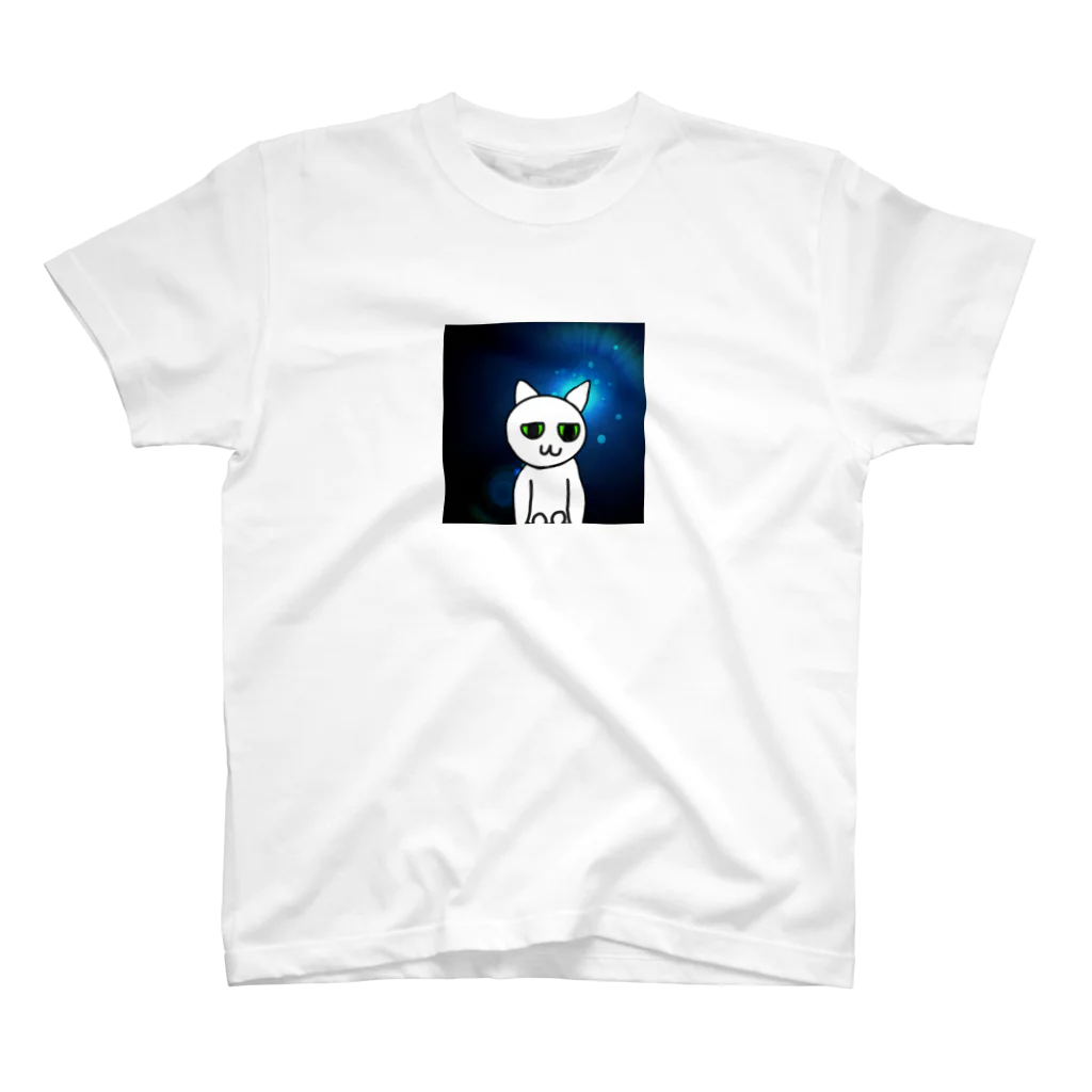 AKI⭐︎CATの宇宙な白猫くん スタンダードTシャツ