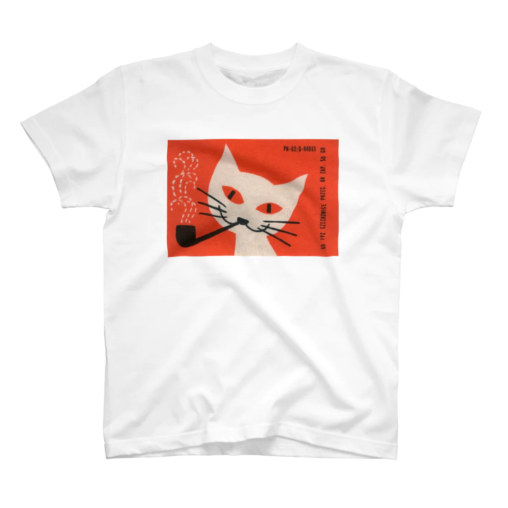 YS VINTAGE WORKSのポーランド　オレンジ・パイプねこ スタンダードTシャツ