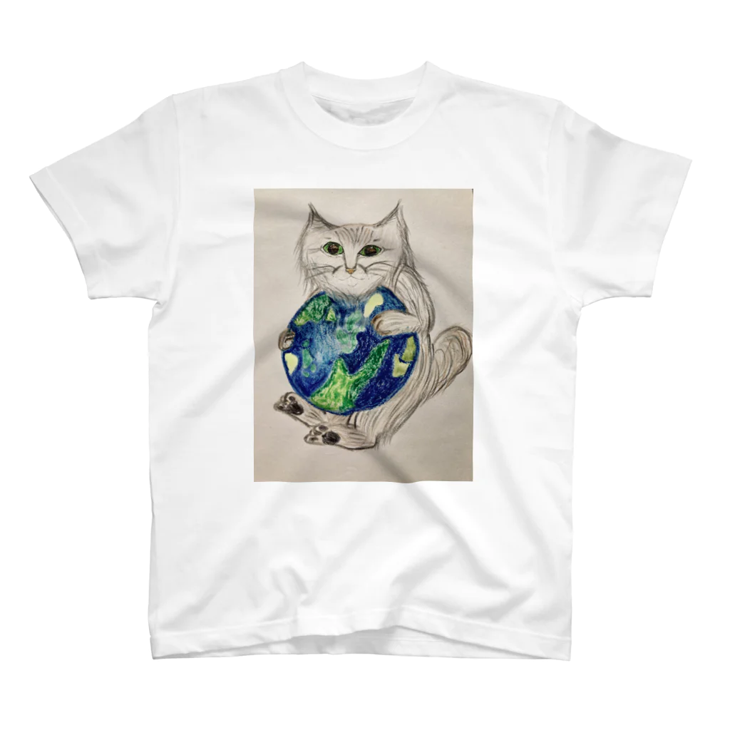 GreenLifezの猫は地球を救う スタンダードTシャツ