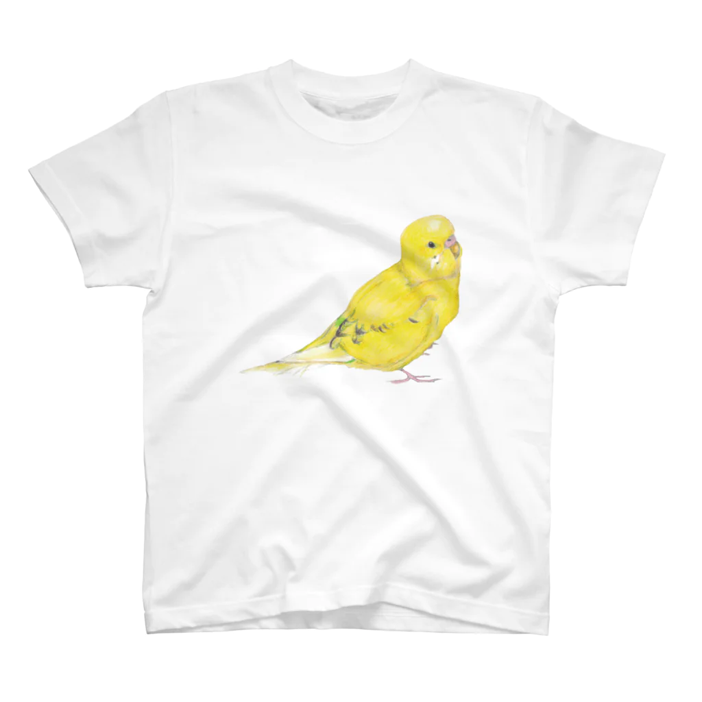 森図鑑の[森図鑑]セキセイインコ黄色 Regular Fit T-Shirt