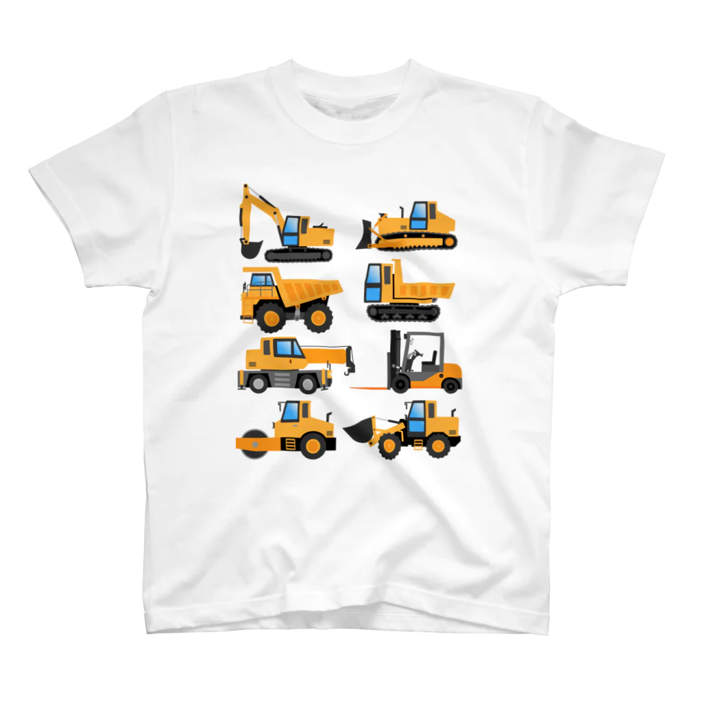 働く車・乗り物Tシャツ／KK商店のいろんな重機 티셔츠