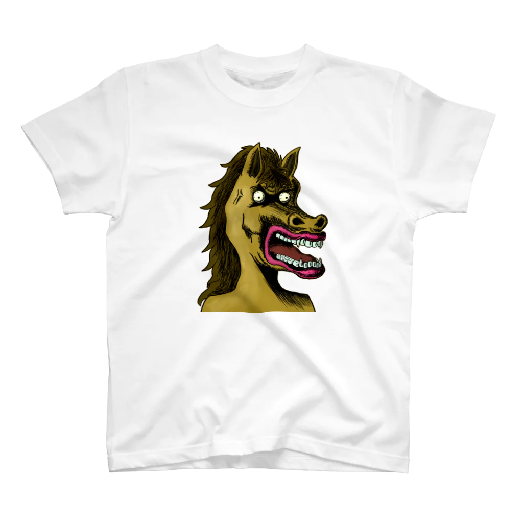 れいしょうのSUZURIのNFT風の馬 ~Horse Face Is Scary~ スタンダードTシャツ