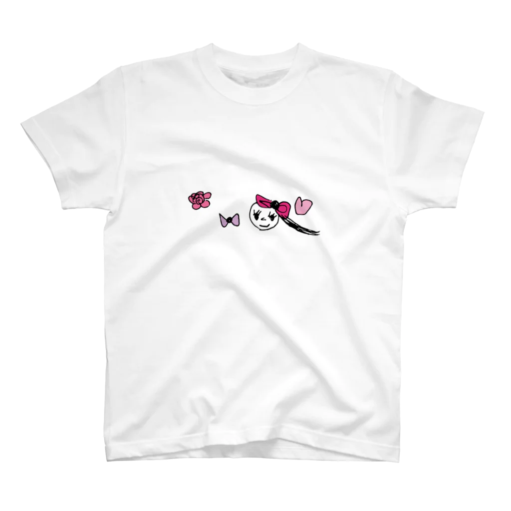 コドモデザインの女の子　ピンク スタンダードTシャツ