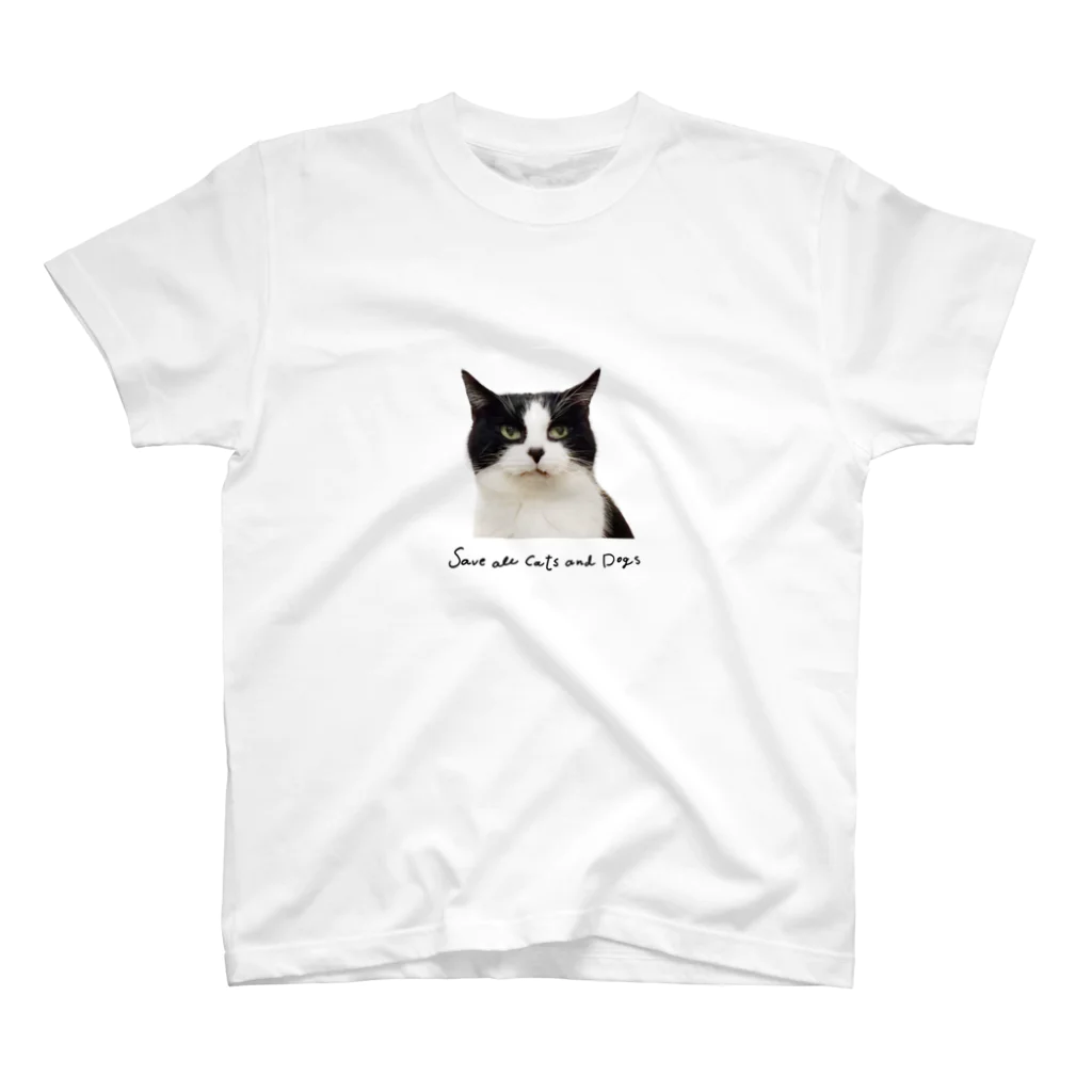 犬猫生活チャリティーショップのじーっとおむすび_by musubiyori スタンダードTシャツ