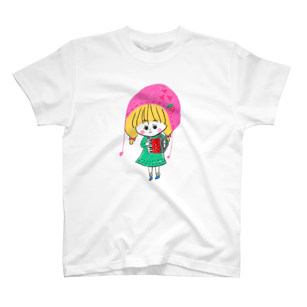 幸せメロディでぴょんぴょんぴょーん💗のアコーディオン☺️🌈ガール💗 スタンダードTシャツ