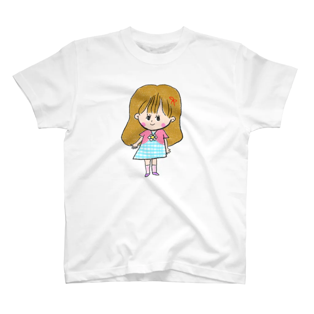 幸せメロディでぴょんぴょんぴょーん💗のレトロガール☺️🌺 スタンダードTシャツ