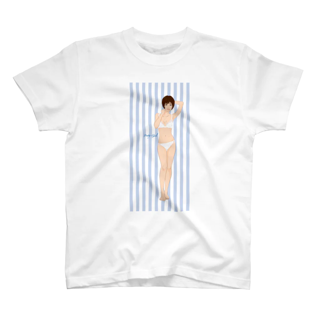 Shigenori Negishi Illust ShopeのGirls In White Regular Fit T-Shirt