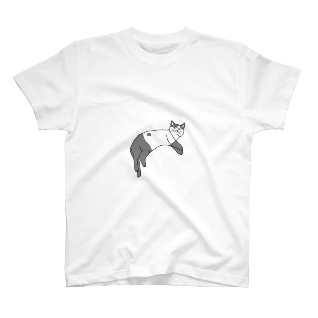 エフラボ🎪💭【公式】就労継続支援Bの猫が寝転んだ（文字なしver） Regular Fit T-Shirt